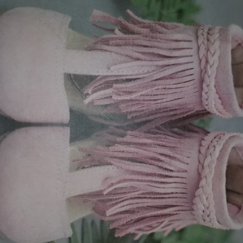 BNIB Joyfolie pink fringe shoes